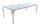 Table de salle à manger céramique verre dur métal en blanc argenté 180x90 cm