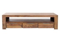 TV Lowboard bois Sheesham largeur 170 cm tiroirs grand...