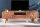 TV Lowboard en acacia, largeur 140 cm, façades 3D massives