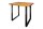 Table de bar bois mangue métal 120 x 80 cm piètement traîneau