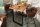 Table de bar bois mangue métal 120 x 80 cm piètement traîneau