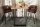 Table de bar bois mangue métal 120 x 80 cm piètement traîneau