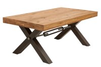 Table basse bois (chêne sauvage) métal 110 x...