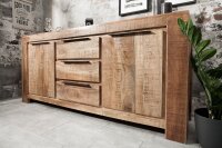 Buffet en bois de manguier 174 x 76 cm fait main tiroirs...