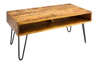 Table basse mangue bois m&eacute;tal 100 x 50 cm