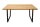 Table de salle à manger 160 x 90 cm piétement traîneau design industriel