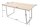 Table de salle à manger 160 x 90 cm piétement traîneau design industriel