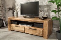TV Lowboard 130 cm de large Bois massif fait main Moderne