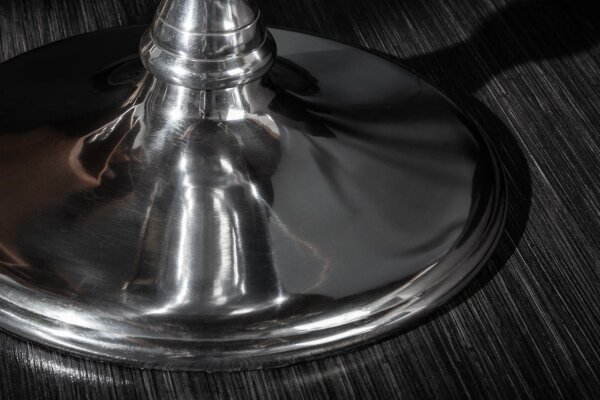 Table dappoint mangue bois aluminium en chrome naturel 51x51 cm