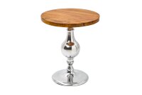 Table dappoint mangue bois aluminium en chrome naturel...