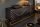 Sideboard noir or 177 x 76 cm fait main grand bois métal