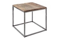 Table dappoint Bois recyclé Métal 40x40 cm...