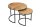 Set de 2 tables dappoint rondes en bois de manguier et métal