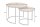 Set de 2 tables dappoint rondes en bois de manguier et métal