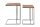 Set de 2 tables dappoint en bois recyclé et en métal, fabrication artisanale
