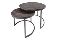Set de 2 tables dappoint en bois de manguier et...