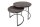 Set de 2 tables dappoint en bois de manguier et métal gris noir