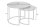 Set de 2 tables dappoint en bois de manguier et métal gris noir