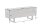 Banc coffre en bois dacacia métal gris noir 115x35 cm