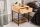Table de nuit avec tiroir Placage bois véritable Métal