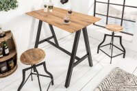 Table de bar bois (chêne sauvage) métal 120...