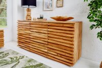 Buffet en bois largeur 160 cm H : 75 cm 3D Portes Moderne