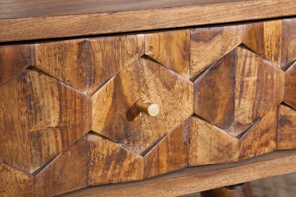 Table basse avec tiroir en bois de sheesham naturel 110x60 cm