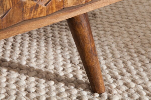 Table basse avec tiroir en bois de sheesham naturel 110x60 cm