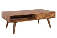Table basse avec tiroir en bois de sheesham naturel...