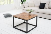 Table dappoint mangue bois métal 60 x 60 cm