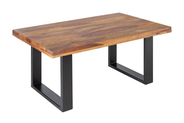 Table basse en bois de sheesham et métal 100 x 60 cm