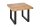Table basse mangue bois métal 60 x 60 cm piètement traîneau