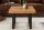 Table basse mangue bois métal 60 x 60 cm piètement traîneau