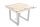 Table basse mangue bois métal 60 x 60 cm piètement traîneau
