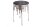 Table dappoint en aluminium argenté 37 x 37 cm