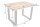 Table de salle à manger mangue bois métal 120 x 80 cm piétement traîneau