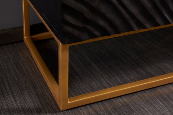 Highboard noir or 100 x 120 cm travail manuel bois métal