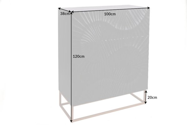 Highboard noir or 100 x 120 cm travail manuel bois métal