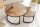 Table basse 2 pièces rotin mangue bois métal rond