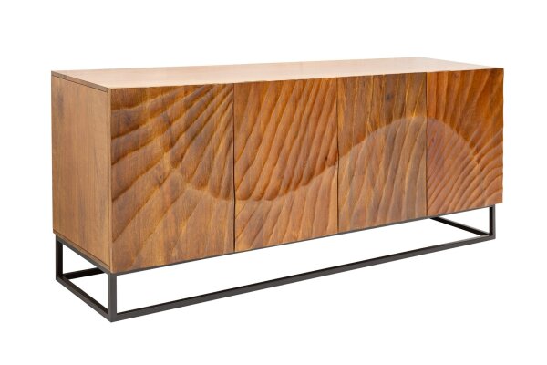 Buffet bois de manguier métal 177 x 76 cm fait main