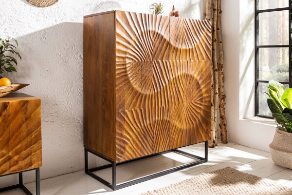 Highboard bois métal 100 x 120 cm travail manuel décoratif