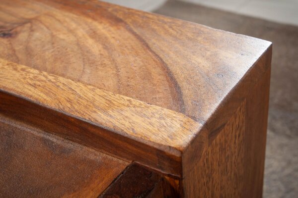 Table basse avec tiroir en bois de sheesham naturel 100x50 cm