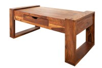Table basse avec tiroir en bois de sheesham naturel...
