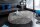 Table basse en métal argenté 122 x 122 cm artisanale