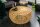 Table basse en métal doré 80 x 80 cm artisanale