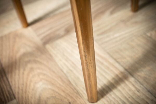 Set de 2 tables dappoint en métal doré rond fait main
