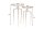 Set de 2 tables dappoint en métal doré rond fait main