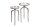 Set de 2 tables dappoint rondes en métal argenté fait main