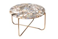 Table basse agate métal ronde Ø 62 cm...