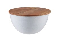 Table basse en bois dacacia métal naturel blanc...